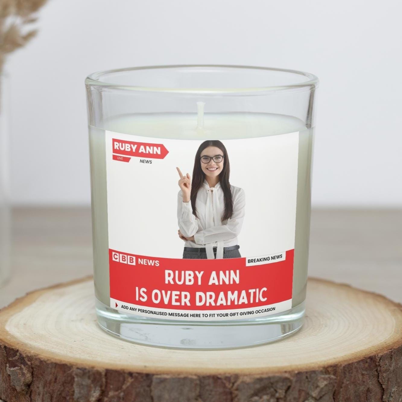 Over Dramatic Photo & Message Personalised Candle | Funny Drama Queen Message Photo Soy Wax Candle Gift Etsy