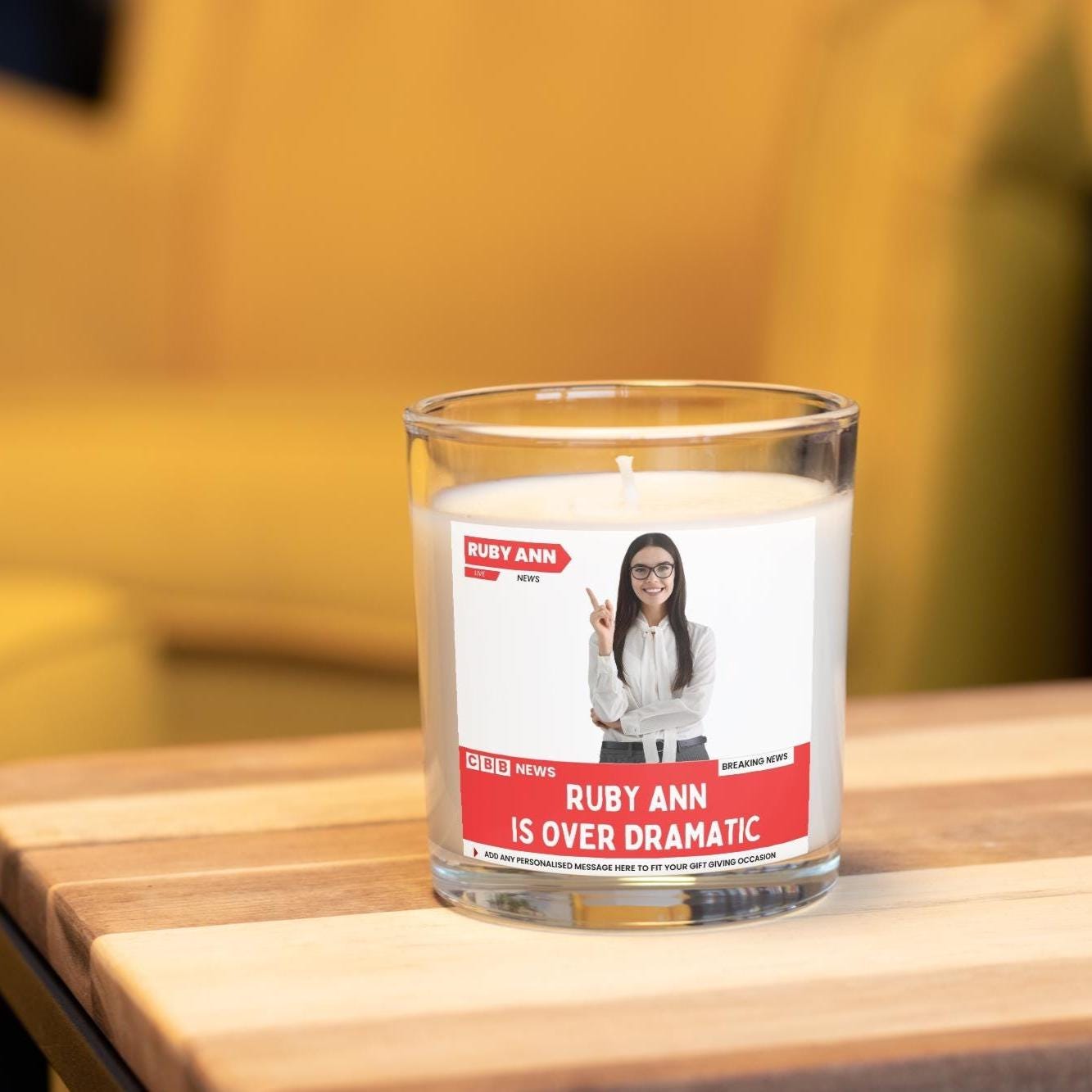 Over Dramatic Photo & Message Personalised Candle | Funny Drama Queen Message Photo Soy Wax Candle Gift Etsy