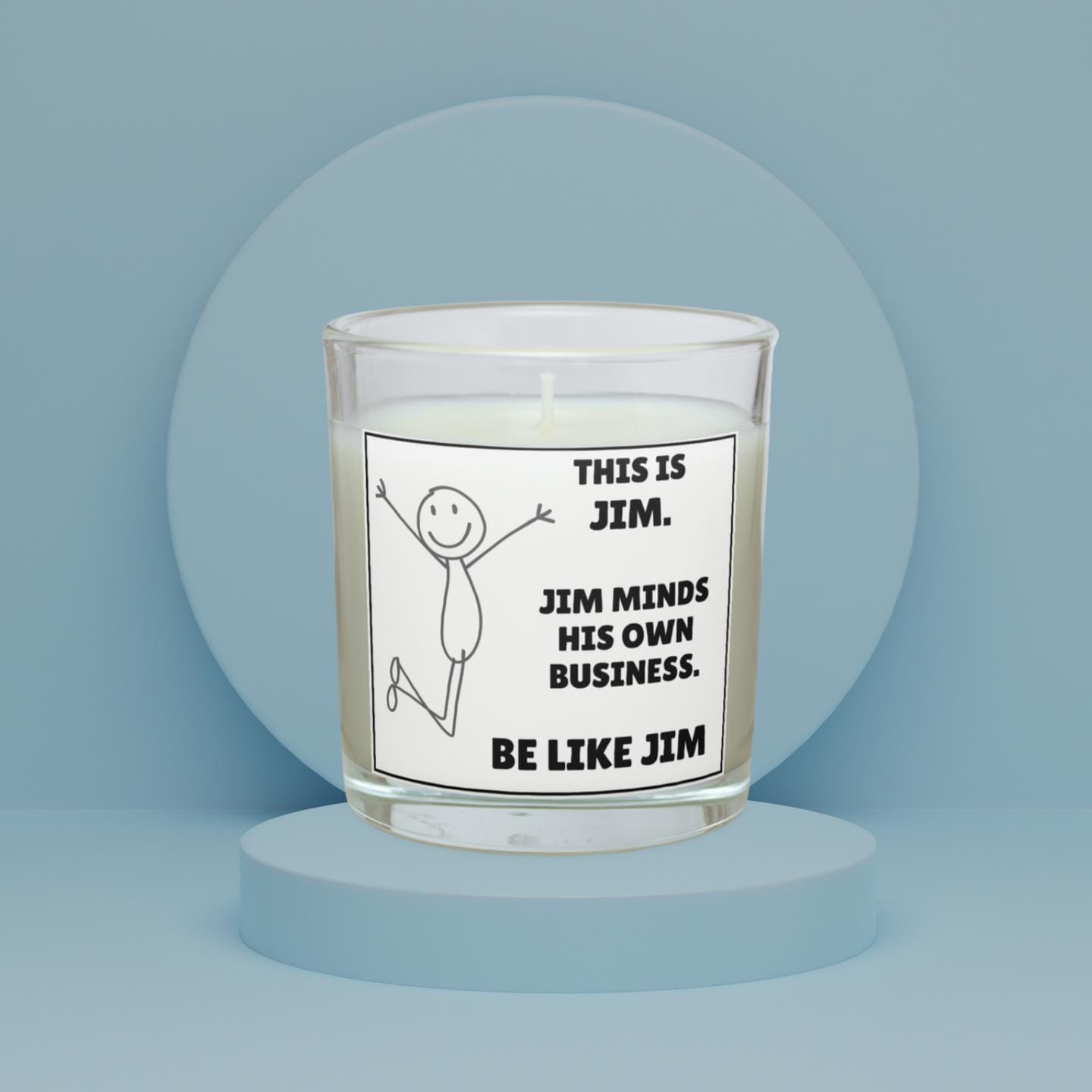 Be Like Jim Funny Personalised Candle | Mind Your Own Business Funny Gift | Custom Name Funny Message Soy Wax Candle Etsy