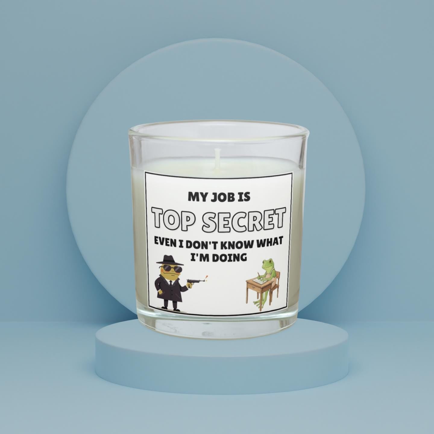 Funny Don't Know What I'm Doing Personalised Candle | Novelty Top Secret Job Office Banter Candle Gift Etsy