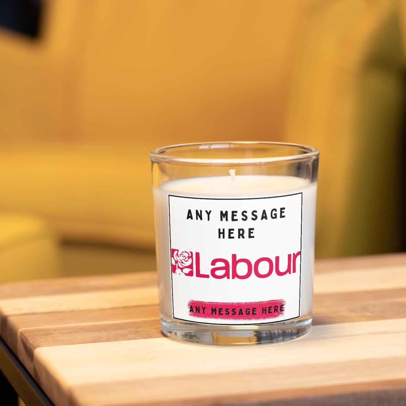 Labour Party: Custom Message Personalised Candle | Labour Party Political Message Soy Wax Candle Gift Etsy