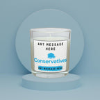 Conservatives Party Personalised Candle: Custom Message Tory Gift | The Conservative Party Message Soy Wax Candle Gift Etsy