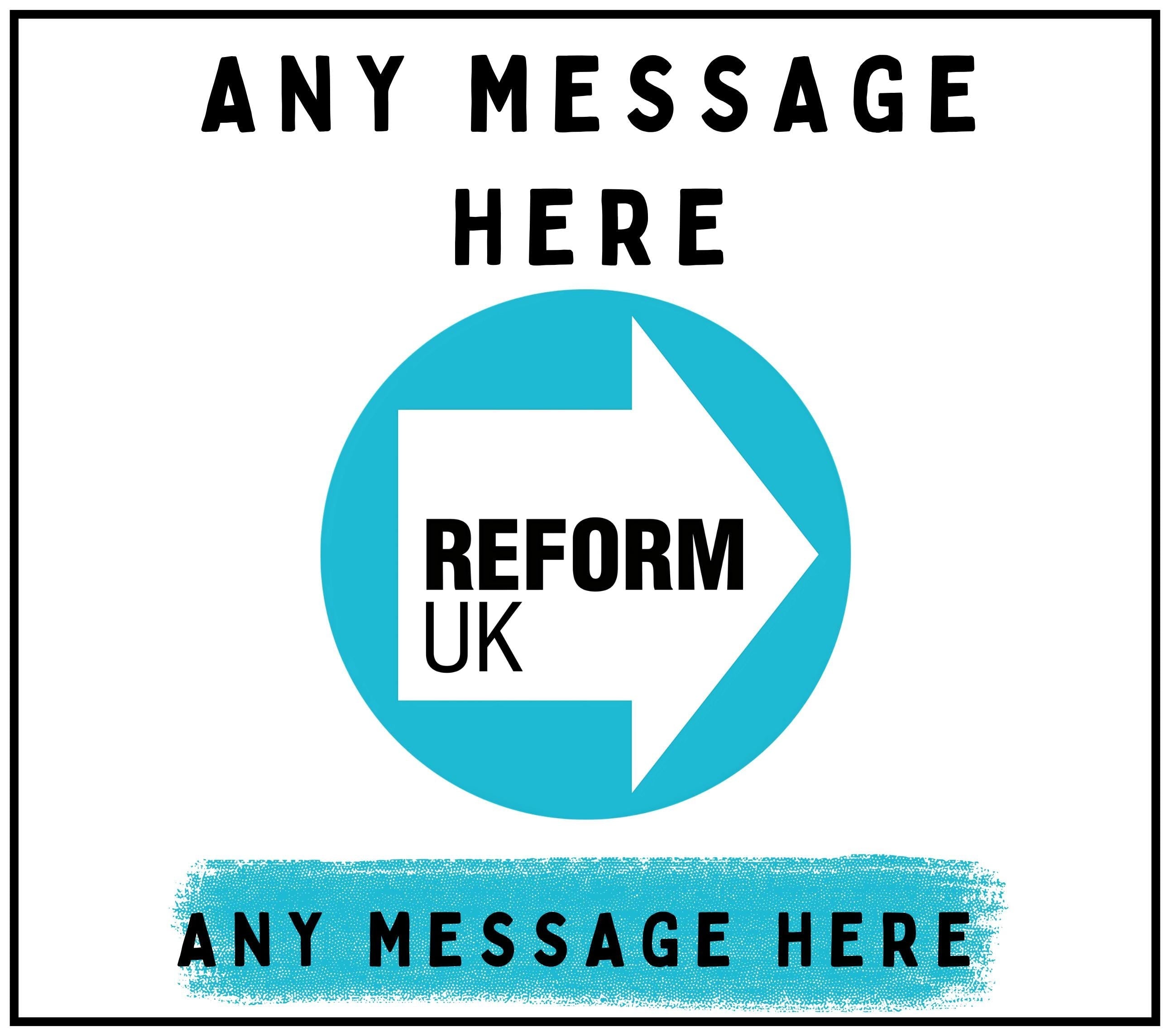 Reform UK: Custom Message Personalised Candle | Reform UK Political Message Soy Wax Candle Gift | Reform UK Supporter Message Etsy