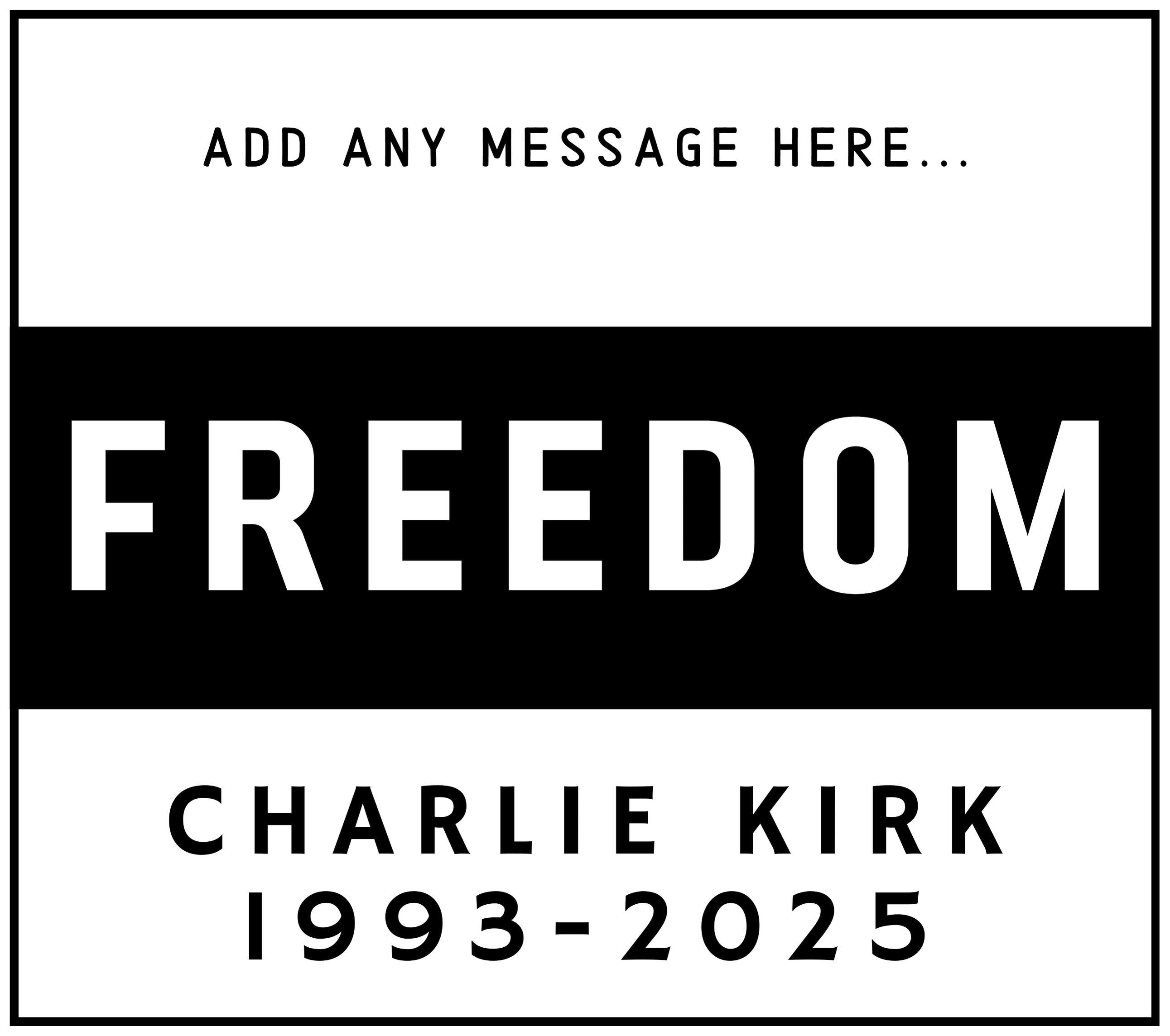 Charlie Kirk Freedom Personalised Candle | In memory of Charlie Kirk | Charlie Kirk Message Soy Wax Candle Gift | Remembering Charlie Kirk Etsy