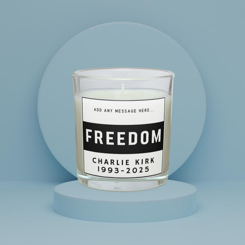 Charlie Kirk Freedom Personalised Candle | In memory of Charlie Kirk | Charlie Kirk Message Soy Wax Candle Gift | Remembering Charlie Kirk Etsy