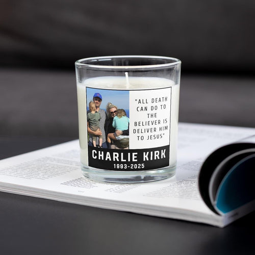 Charlie Kirk Religious Personalised Candle | Custom Charlie kirk Spiritual Candle | Charlie Kirk Remembrance Quote | Charlie Kirk Tribute Etsy