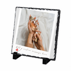 Personalised minimal white snapshot photo slate - white background with example photo