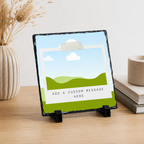 Personalised taped photo message strip photo slate - lifestyle placement with photo placeholders