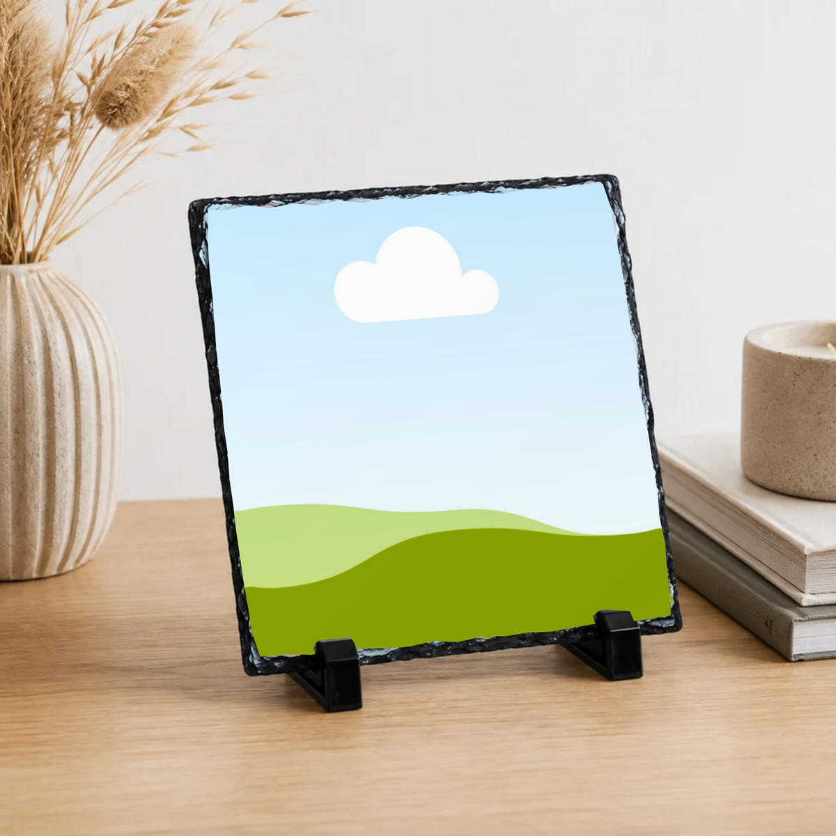 Personalised simple full photo slate - lifestyle placement with photo placeholders