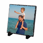 Personalised simple full photo slate - white background with example photo