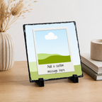 Personalised layered snapshot frame photo slate - lifestyle placement with photo placeholders