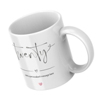 20th Birthday Mug – angled view