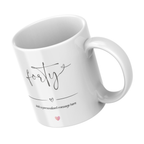 40th Birthday Mug – angled view