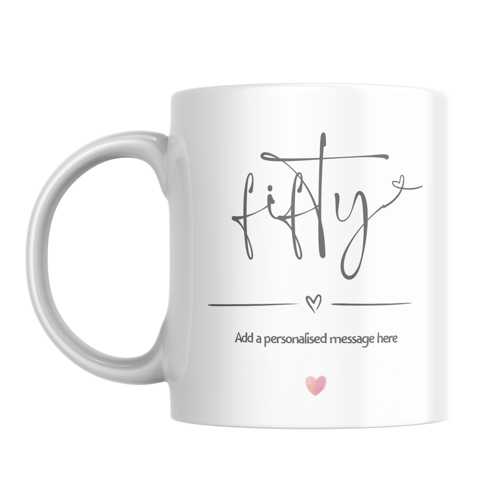 50th Birthday Mug – front view