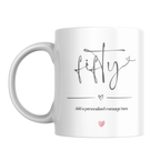 50th Birthday Mug – front view