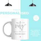 60th Birthday Mug – personalisation information