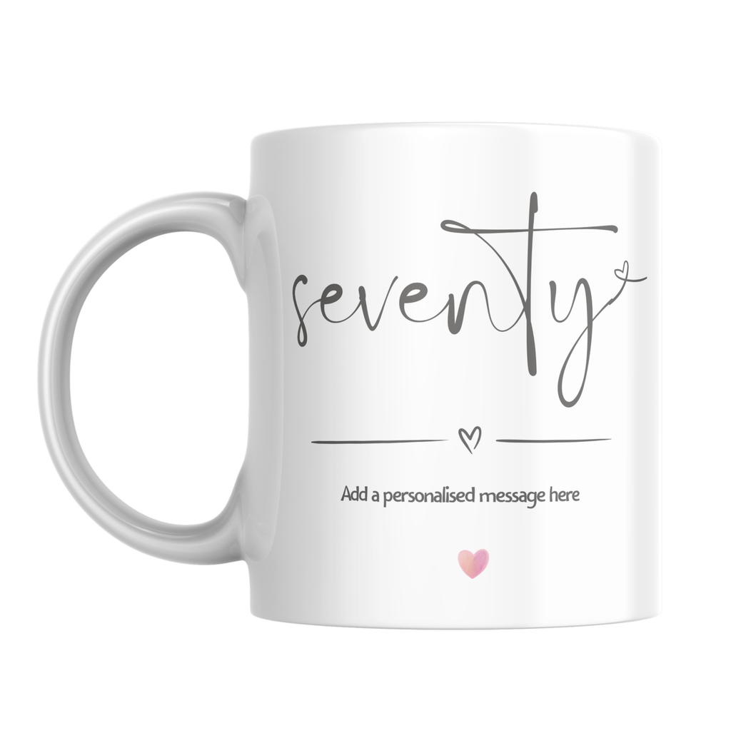 70th Birthday Mug – front view
