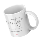 70th Birthday Mug – angled view