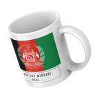 Personalised Afghanistan flag mug – angled view