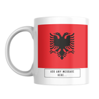 Personalised Albania flag mug – front view