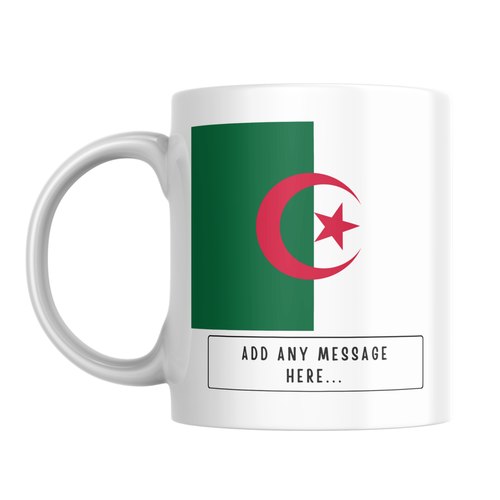 Personalised Algeria flag mug – front view