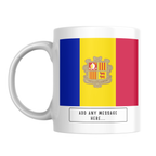 Personalised Andorra flag mug – front view