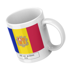Personalised Andorra flag mug – angled view
