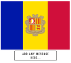 Personalised Andorra flag mug – flat source artwork with space for a personalised message