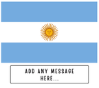 Personalised Argentina flag mug – flat source artwork with space for a personalised message