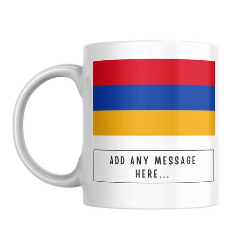 Personalised Armenia flag mug – front view
