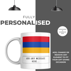 Personalised Armenia flag mug – personalisation and care information