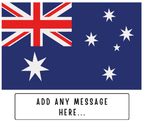 Personalised Australia flag mug – flat source artwork with space for a personalised message