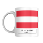 Personalised Austria flag mug – front view