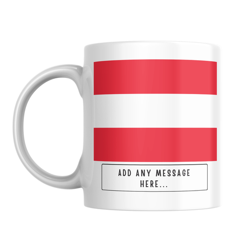 Personalised Austria flag mug – front view