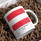 Personalised Austria flag mug – gift presentation on paper packing