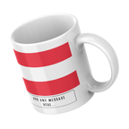Personalised Austria flag mug – angled view