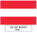 Personalised Austria flag mug – flat source artwork with space for a personalised message