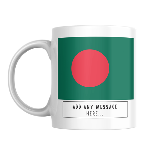 Personalised Bangladesh flag mug – front view