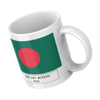 Personalised Bangladesh flag mug – angled view