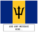 Personalised Barbados flag mug – flat source artwork with space for a personalised message