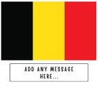 Personalised Belgium flag mug – flat source artwork with space for a personalised message