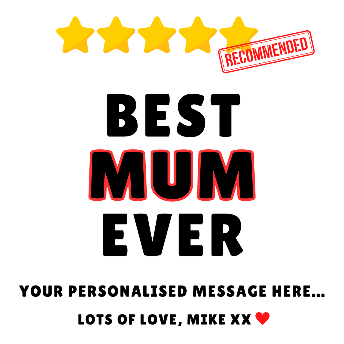 Best Mum Ever Mug – original flat artwork