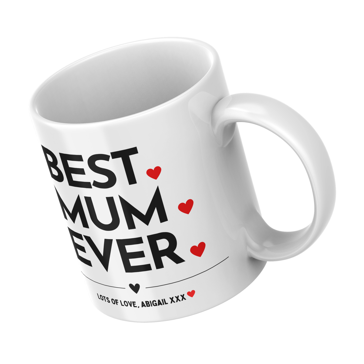 Best Mum Ever Mug – angled view
