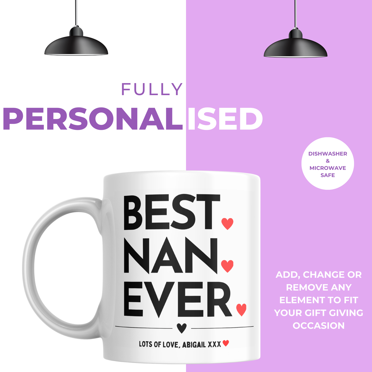 Best Nan Ever Mug – personalisation information
