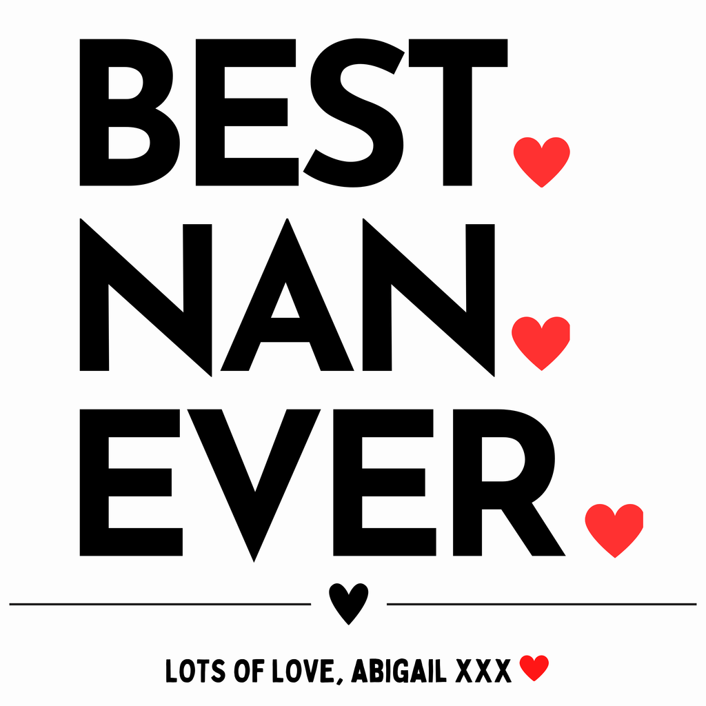Best Nan Ever Mug – original flat artwork