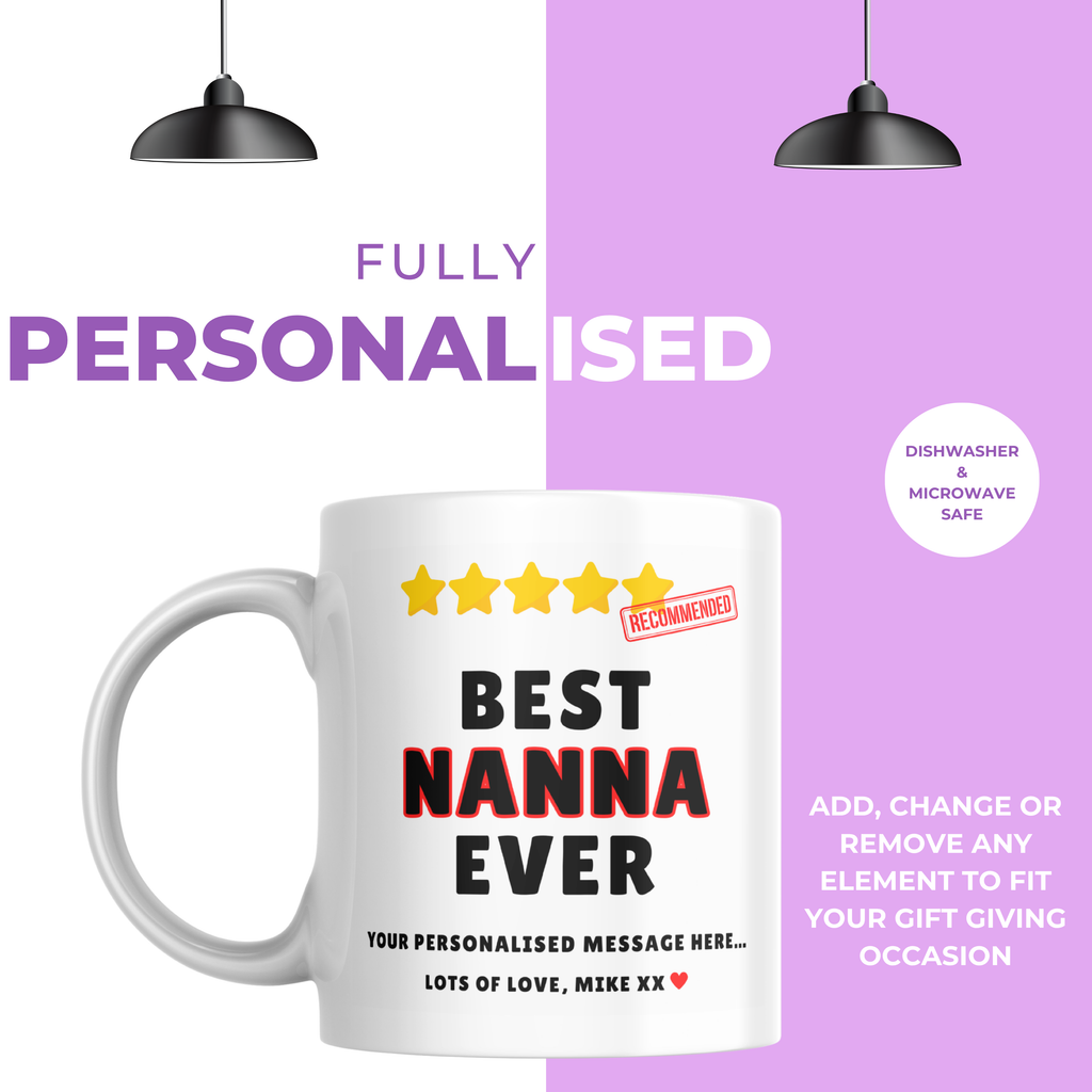 Best Nanna Ever Mug – personalisation information