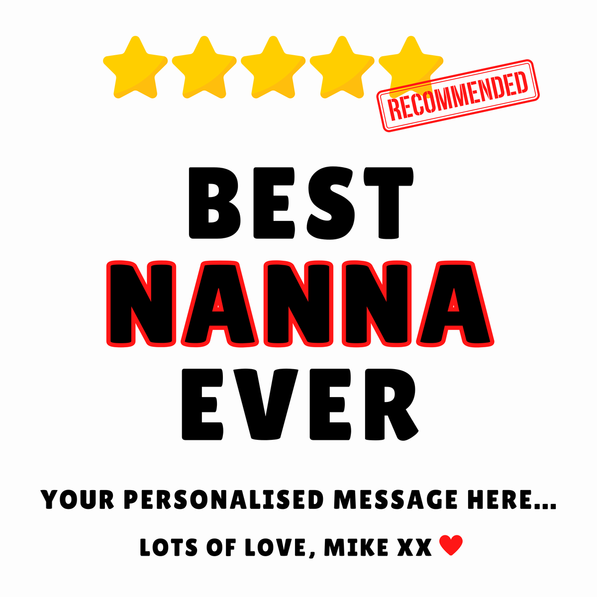 Best Nanna Ever Mug – original flat artwork