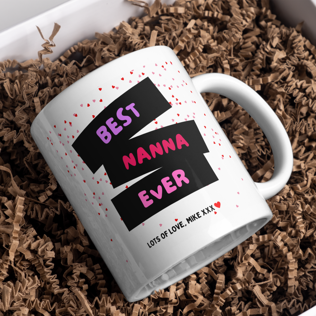 Best Nanna Ever Mug – gift presentation on paper packing