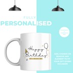 Birthday Balloon Script Mug – personalisation information