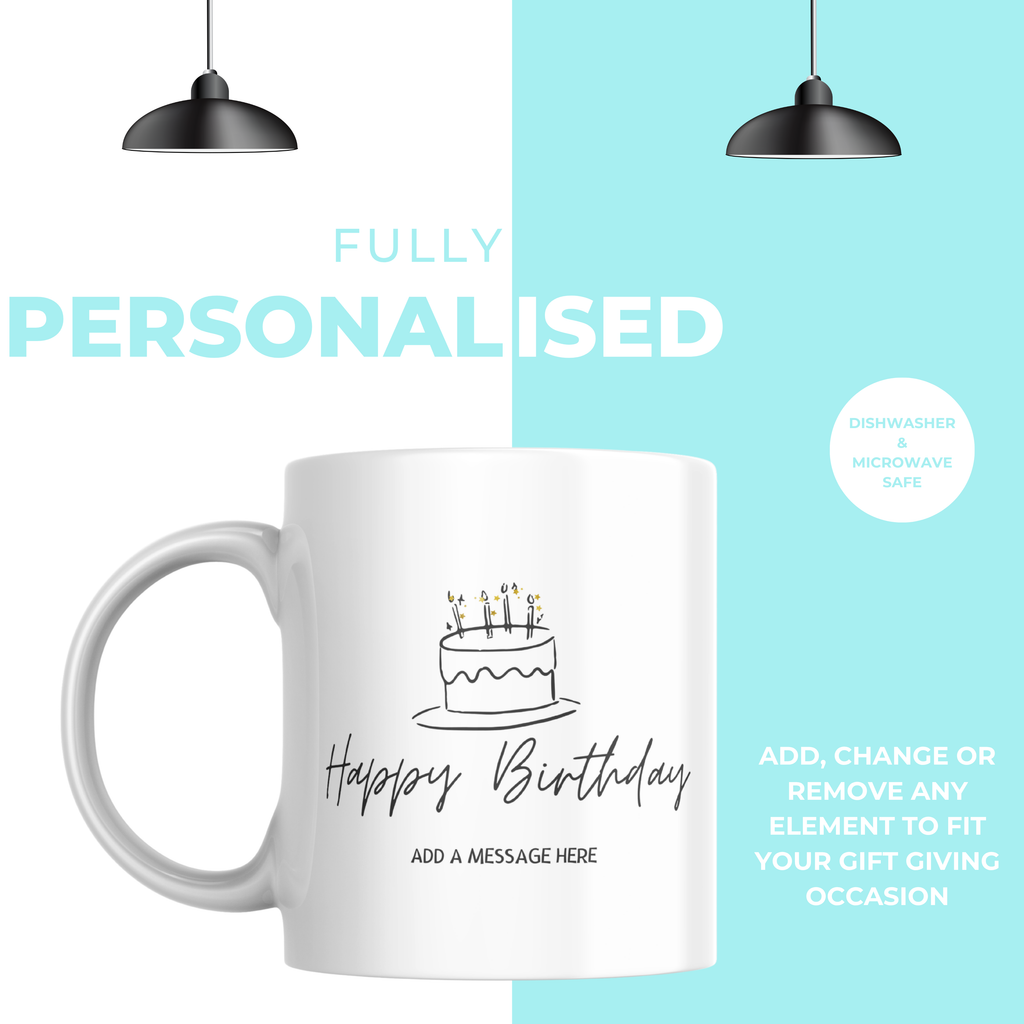 Birthday Cake Mug – personalisation information